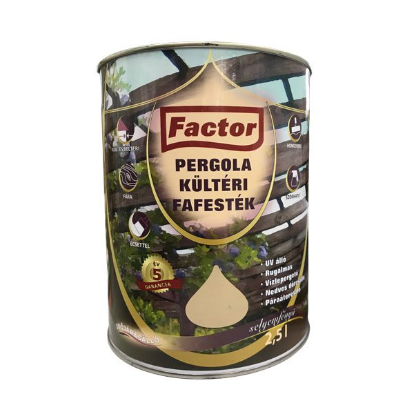 FACTOR PERGOLA KÜLTÉRI FAFESTÉK SZÜRKE 2,5l