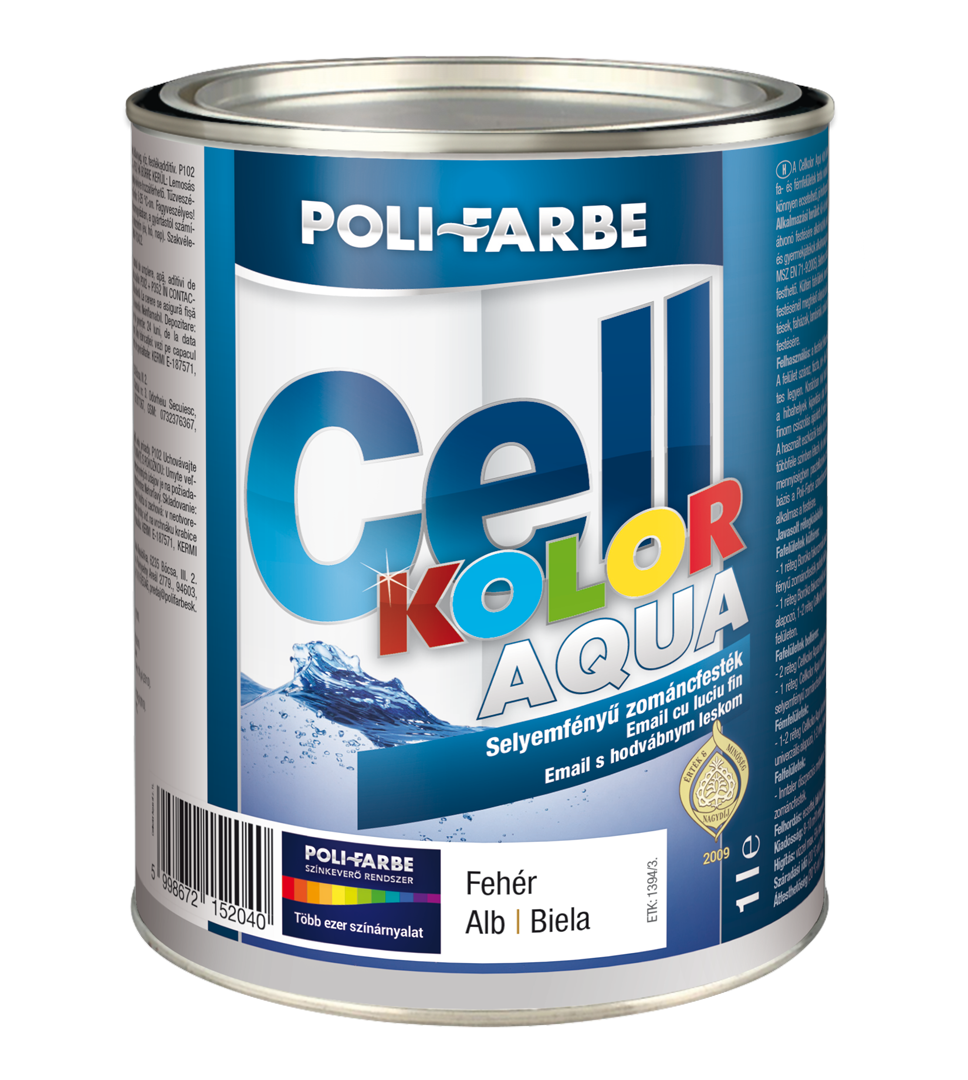 POLI-FARBE CELLKOLOR AQUA SELYEMFÉNYŰ ZOMÁNCFESTÉK