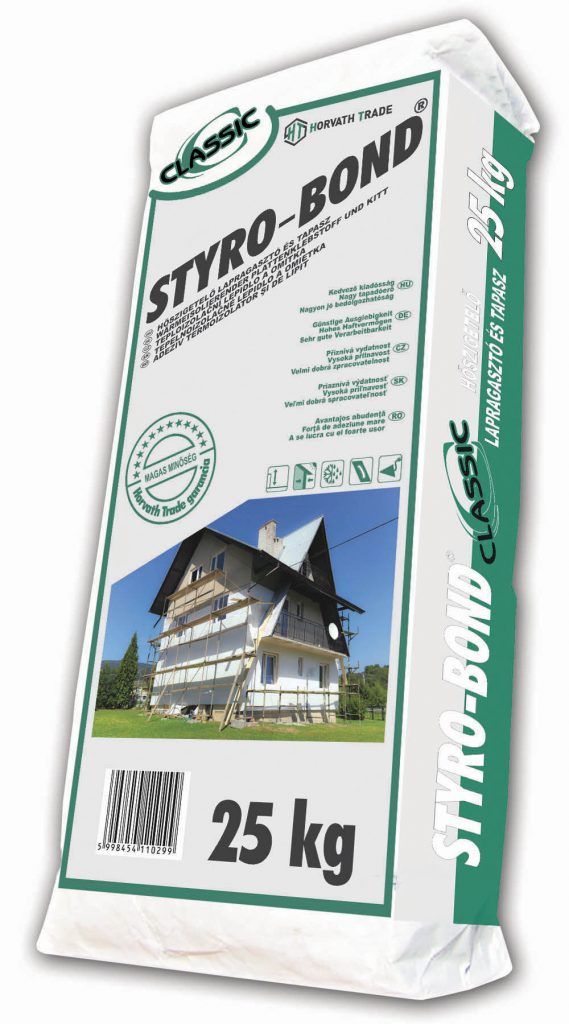 STYRO-BOND CLASSIC hőszigetelő ragasztó és tapasz