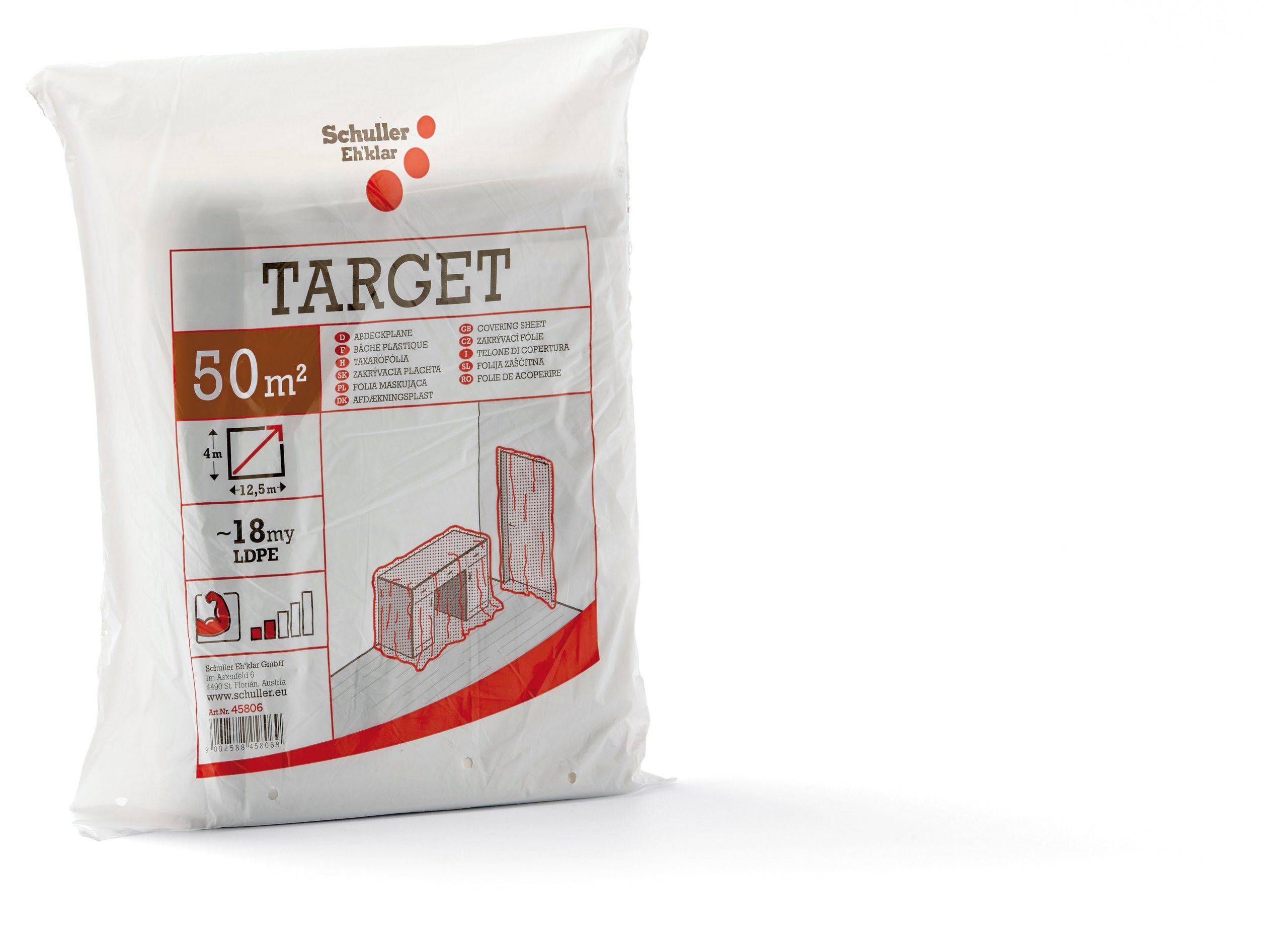 Target S18  4x12.5m takarófólia, LDPE, áttetsző, opálos