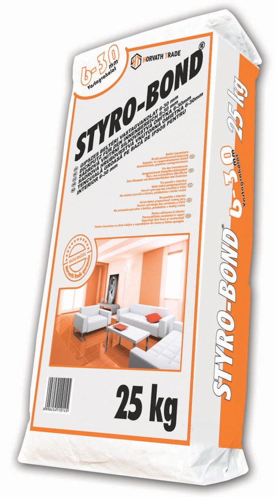 STYRO-BOND Gipszes beltéri vakolat 6-30 mm vastagságig