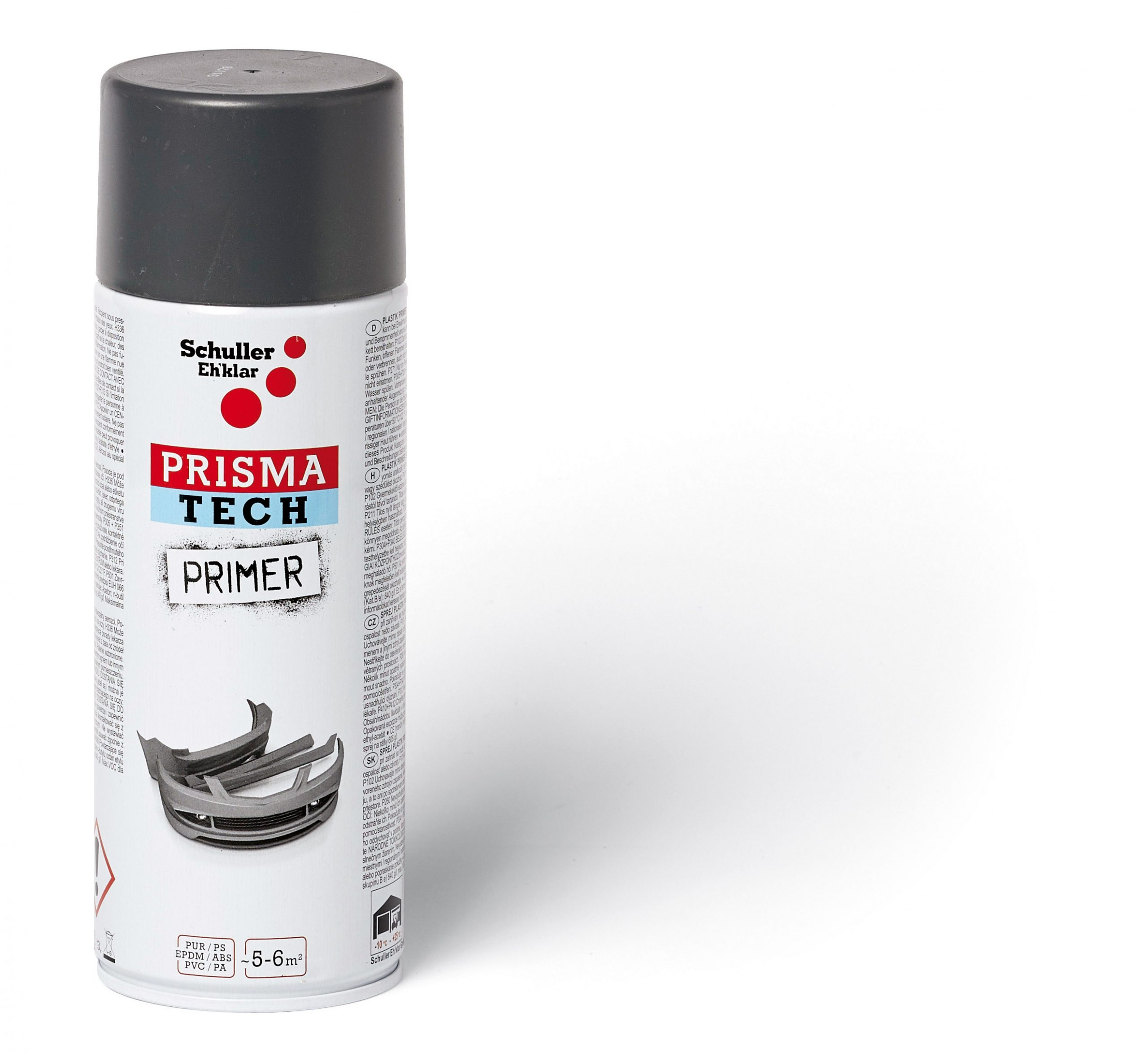 Prisma Tech Plastic Primer 400ml, alapozó primer műanyagokhoz, sötétszürke