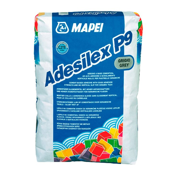 Mapei Adesilex P9 - fokozott terhelhetőségű, lecsúszásmentes, flexibilis csemperagasztó