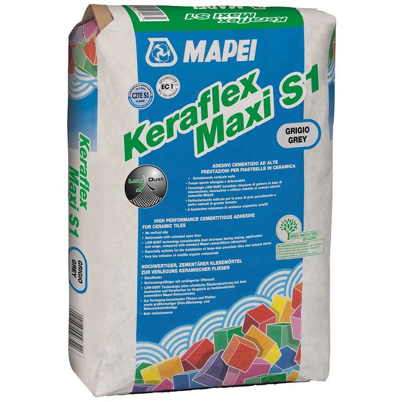Mapei Keraflex Maxi S1 - fokozott terhelhetőségű ragasztóhabarcs kerámia burkolólapokhoz