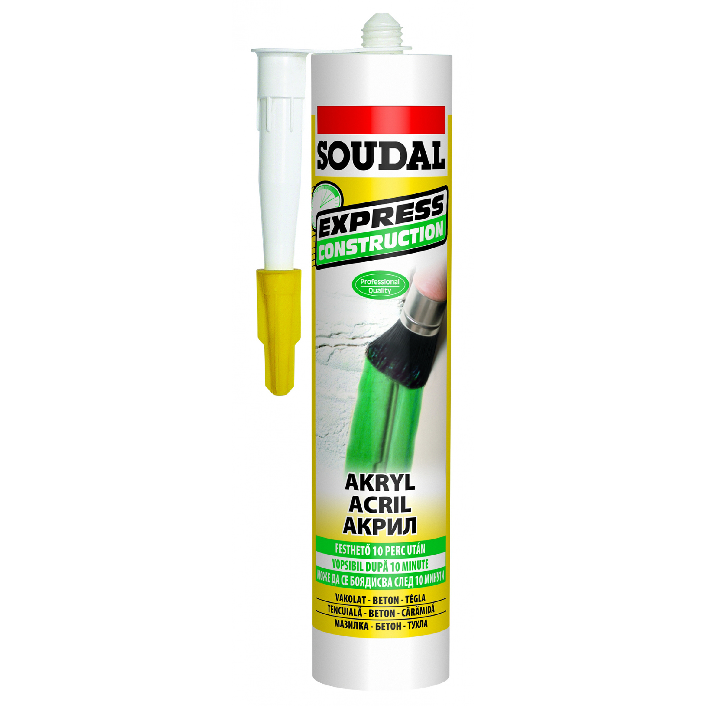 Soudal Akryl Turbo tömítő - 10 perc után festhető - 280 ml