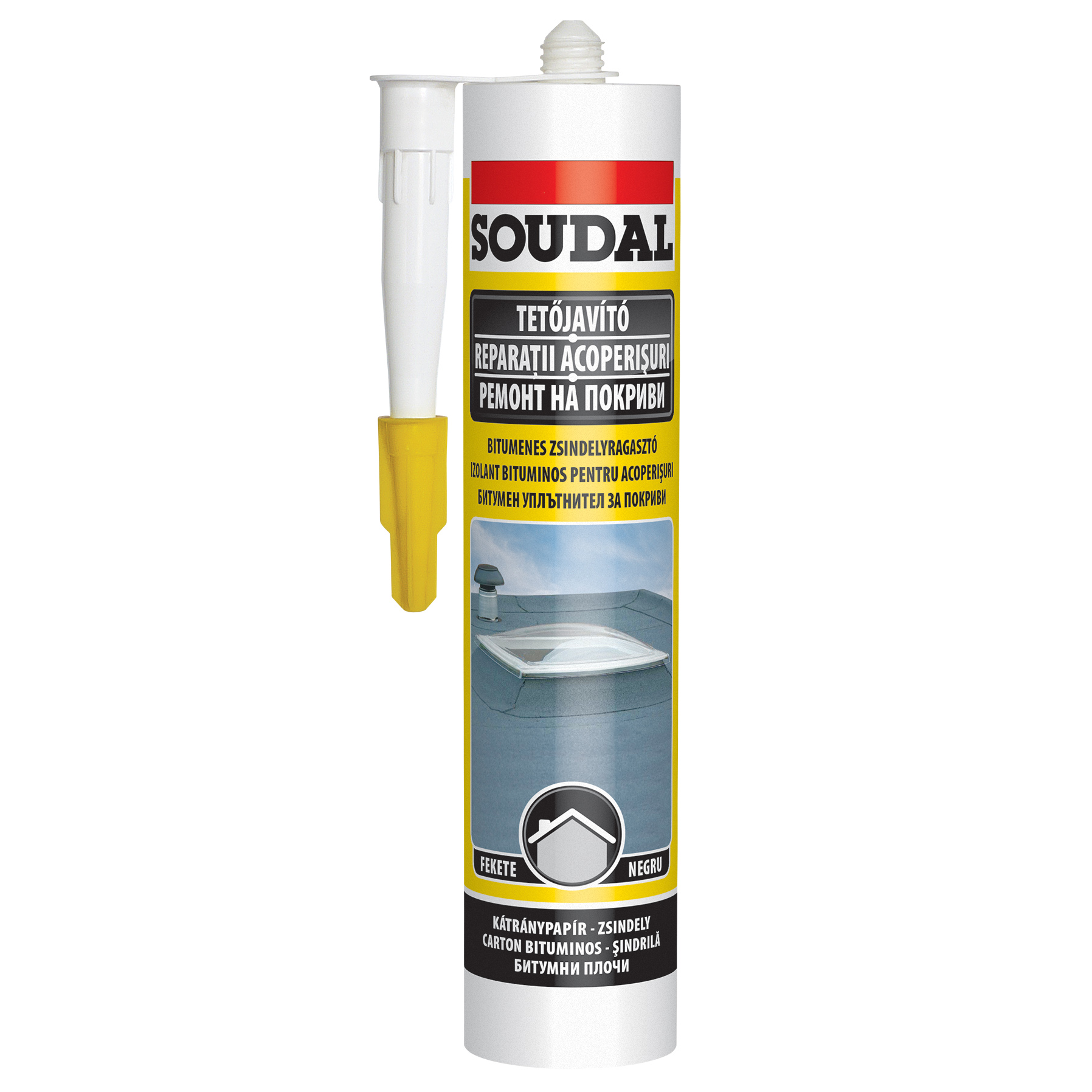 Soudal tetőjavító bitumenes zsindelyragasztó - 280 ml