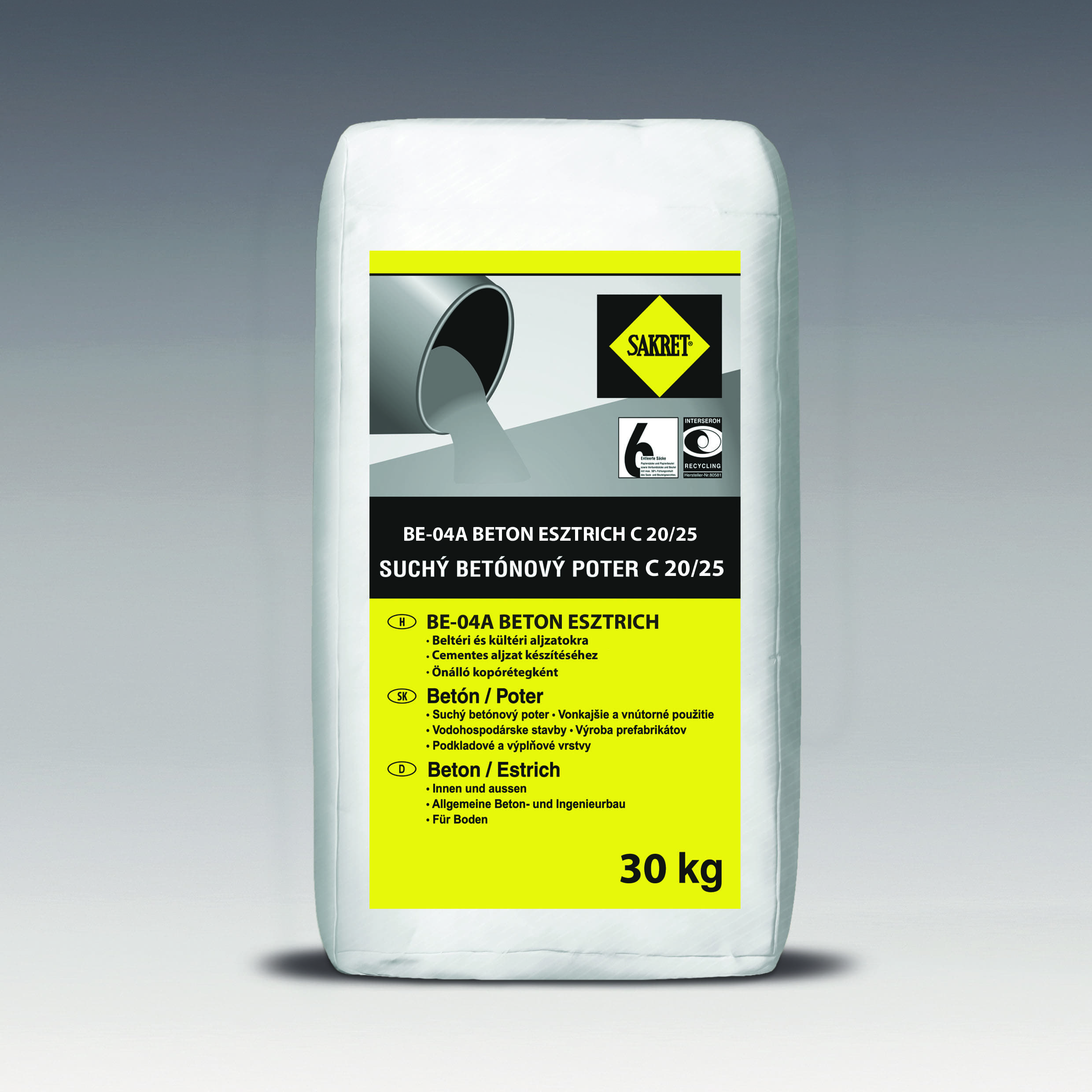 Sakret BE 04A Beton estrich - 30 kg