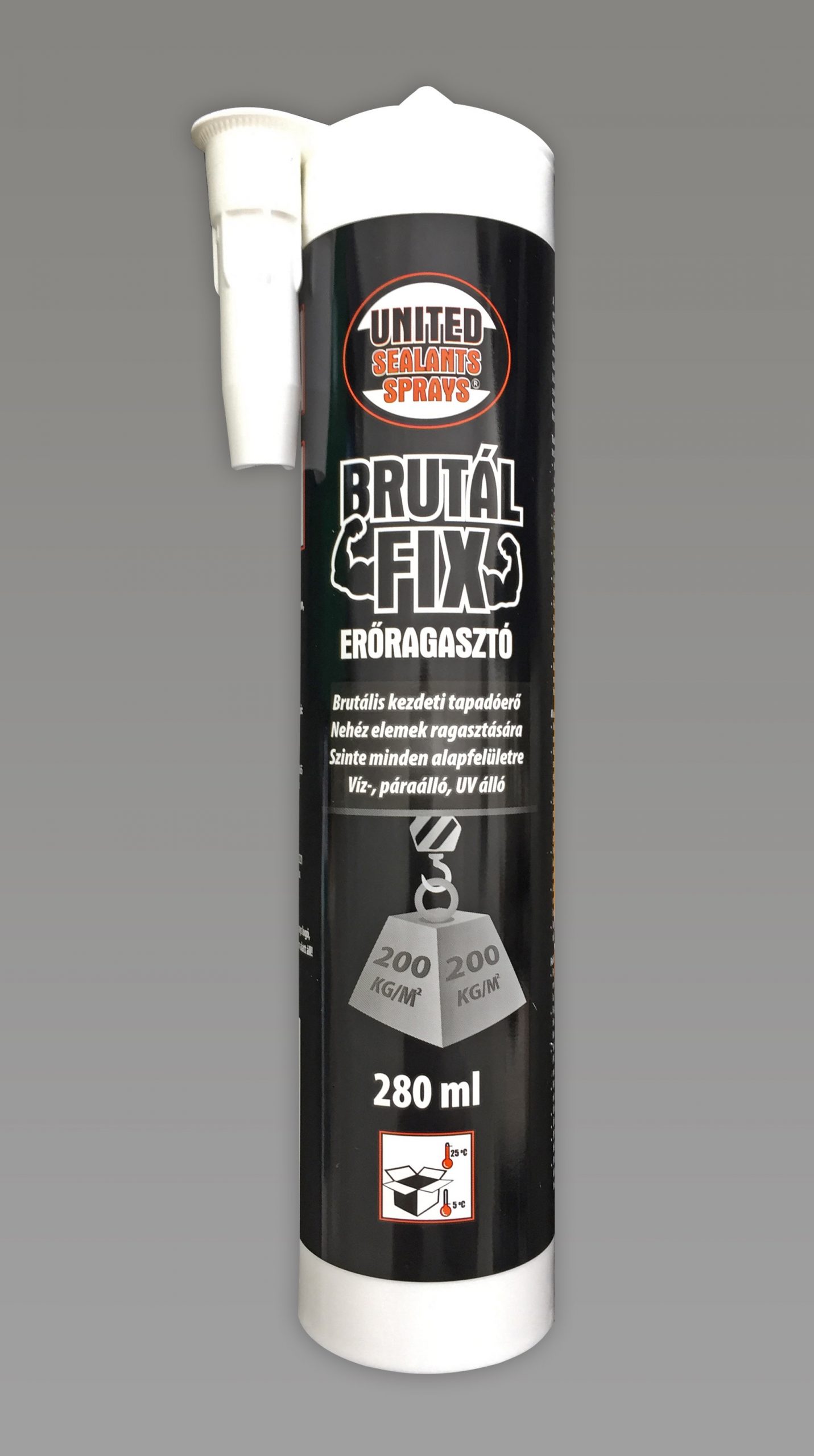 UNITED SEALANTS BRUTÁL FIX ERŐRAGASZTÓ 280ML - MS POLIMER, HIBRID POLIMER, HIGH TACK