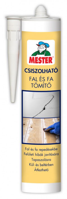 MESTER Csiszolható Fal és Fa Tömítő 310ml törtfehér